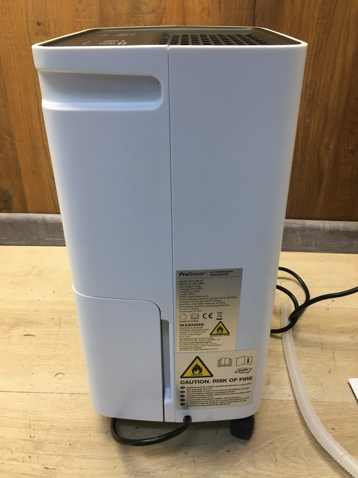 ProBreeze PB-D-26-EU Luftentfeuchter 6L, weiß, I38026