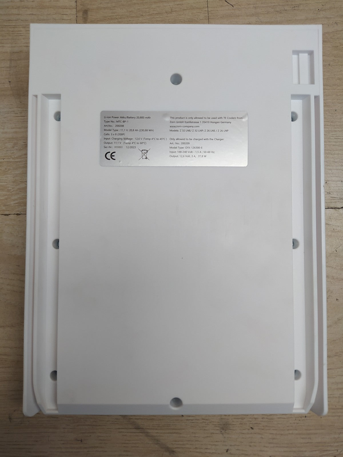 Zorn Akku 20.8000 mAh für Zorn Kühlbox Z 32 LNP, I39020