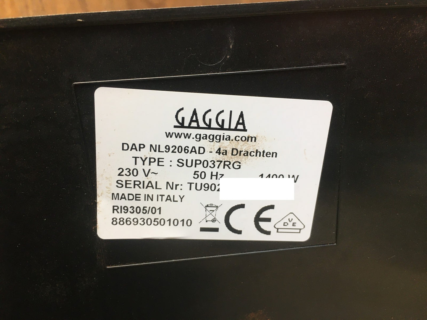 Gaggia Brera Sup 037RG Kaffeevollautomat RI9305, 1400 W, I39262