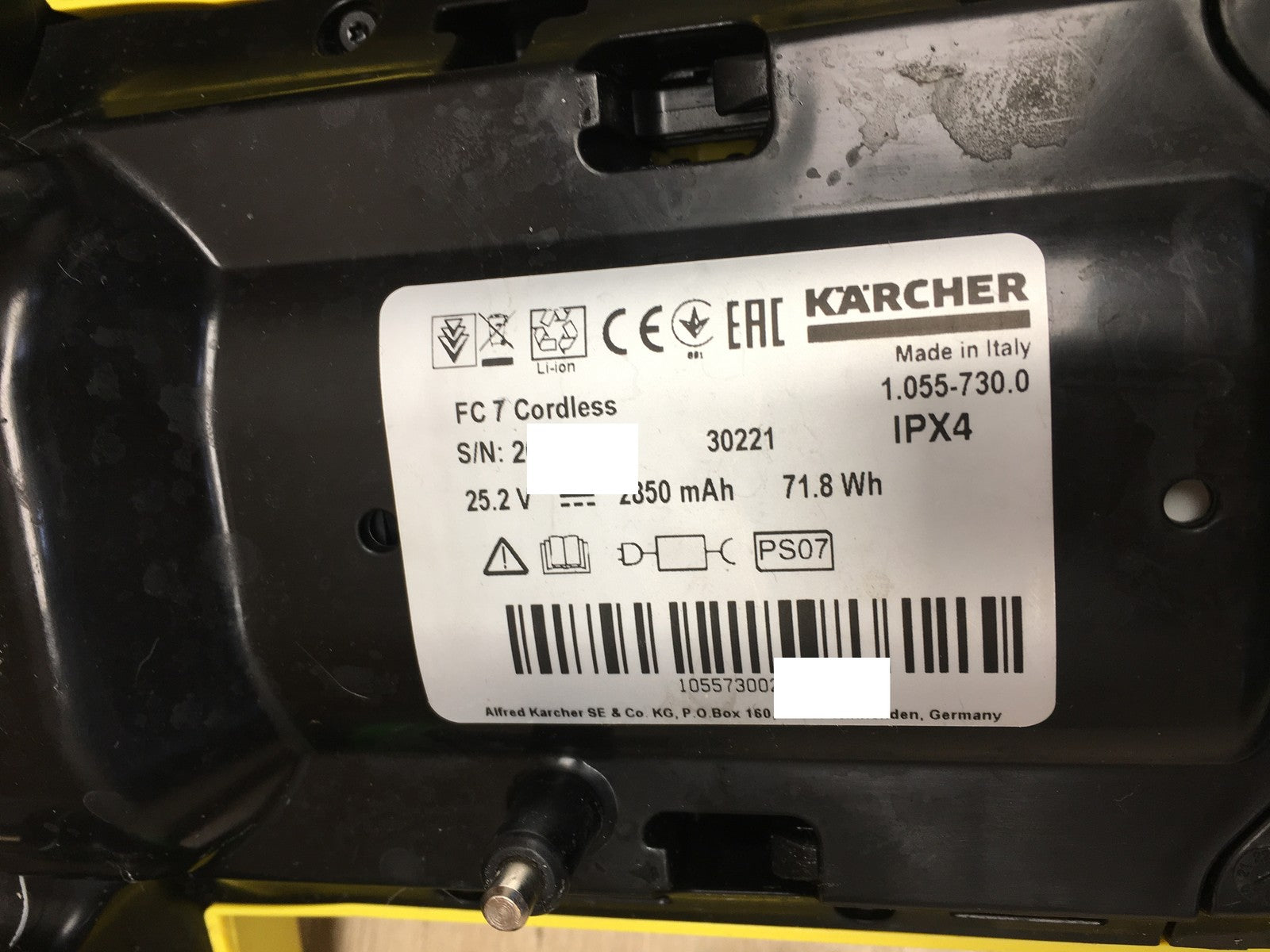 Kärcher FC 7 Cordless gelb Akku-Hartbodenreiniger (1.055-730.0), I36234