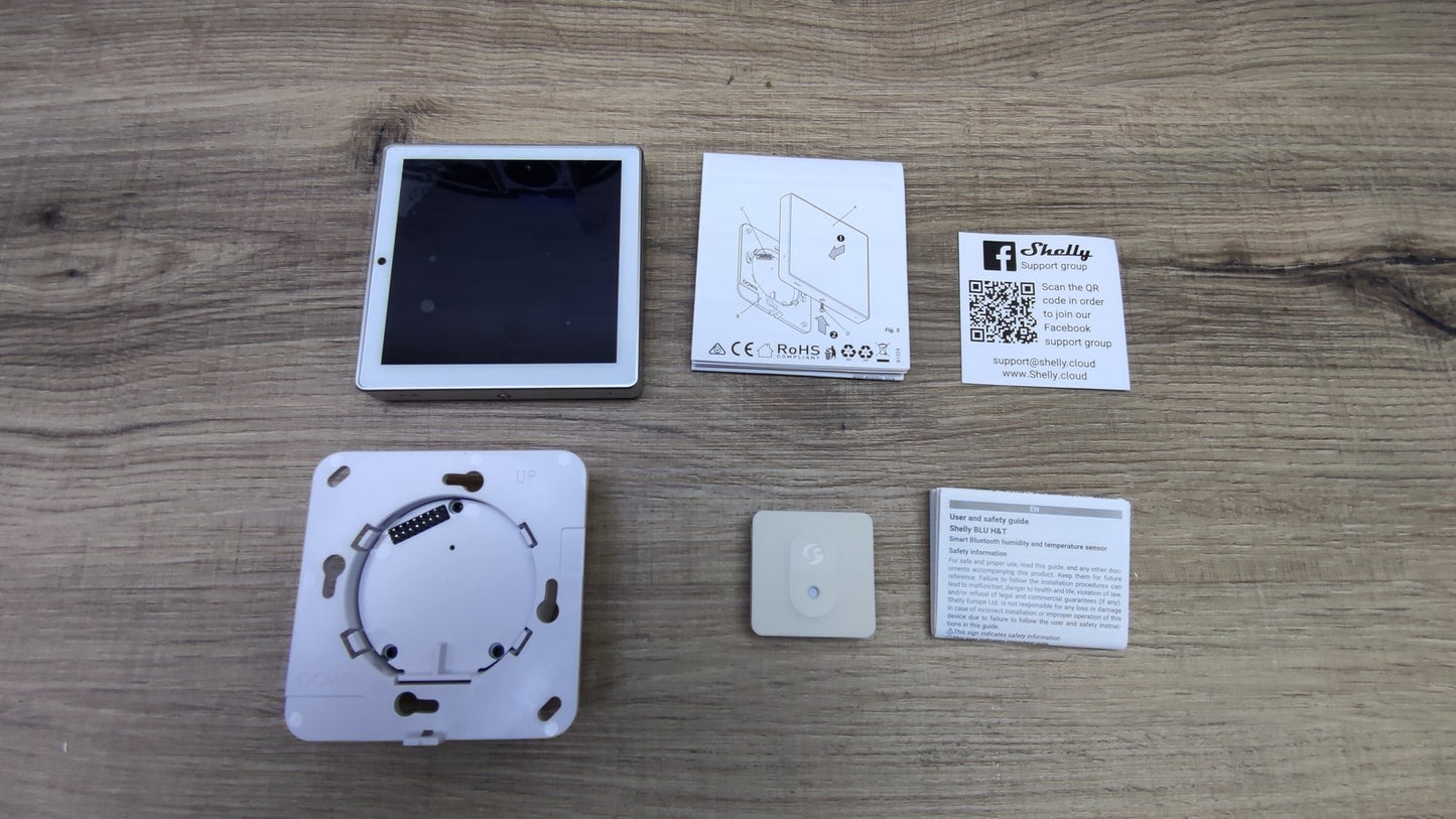 Shelly Wall Display Weiß + Blu H&T Sensor, WLAN-Smart-Home, I38507