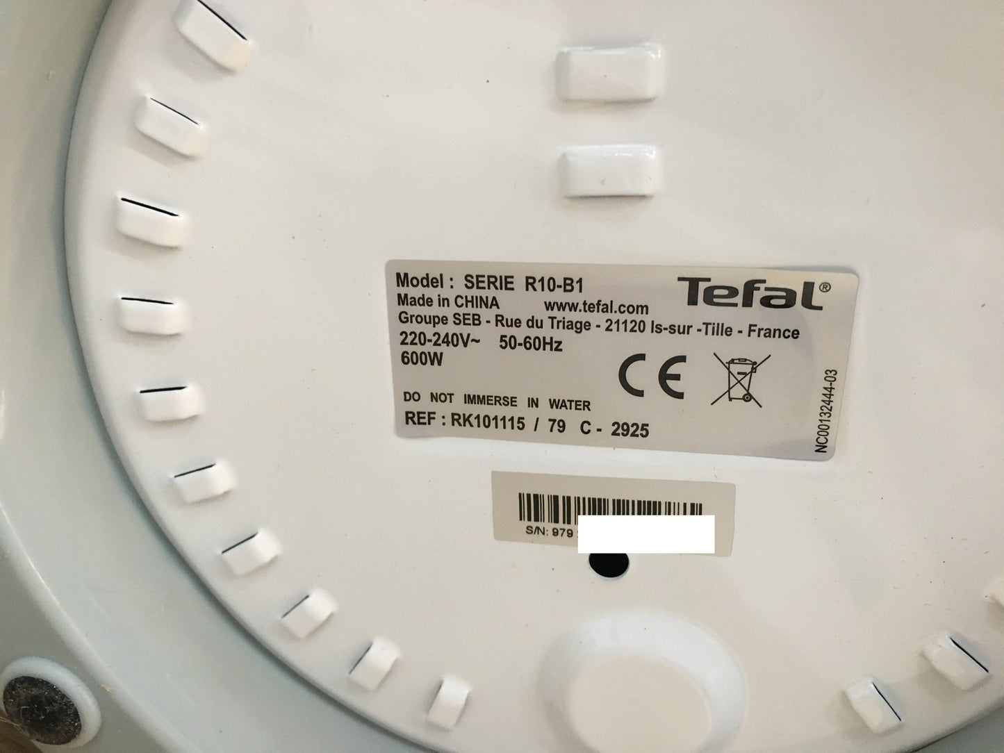 Tefal RK101115 Reiskocher mit Dampfgareinsatz, 1.8L, 600W Weiß, I39386