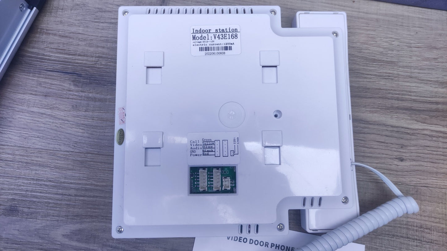 uoweky Video-Türsprechanlage 10,9 cm (4,3 Zoll) Verkabelt 3-Familienhaus, I36192