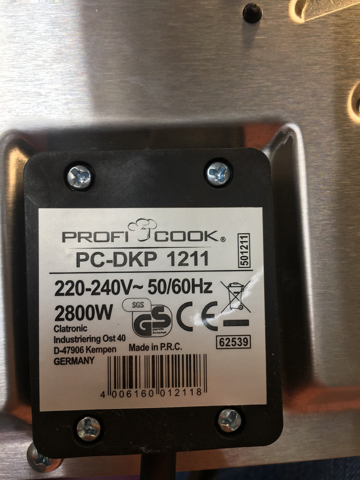 ProfiCook PC-DKP 1211 Infrarot-Doppelkochplatte, I39088