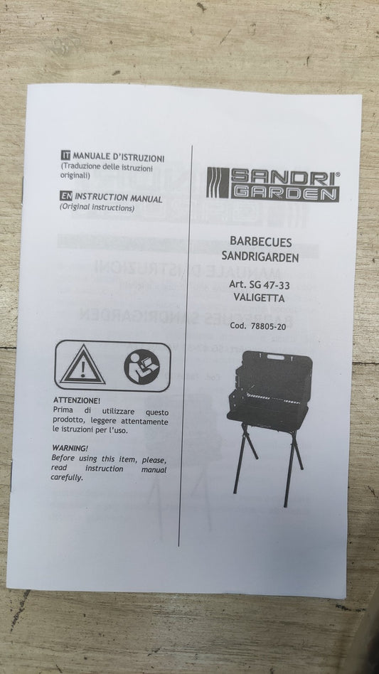 SandriGarden Holzkohlegrill SG 47-33, 47 x 33 cm, I38051