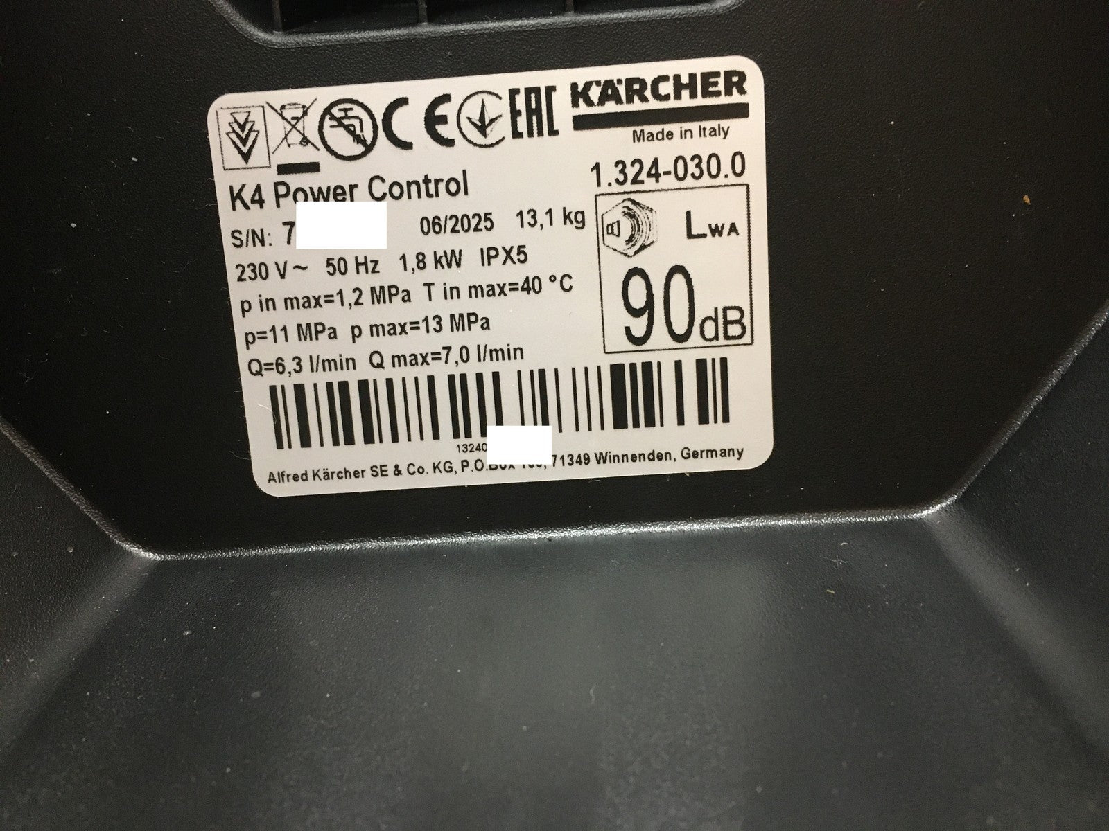Kärcher Hochdruckreiniger K 4 Power Control 1.324-030.0, I38129