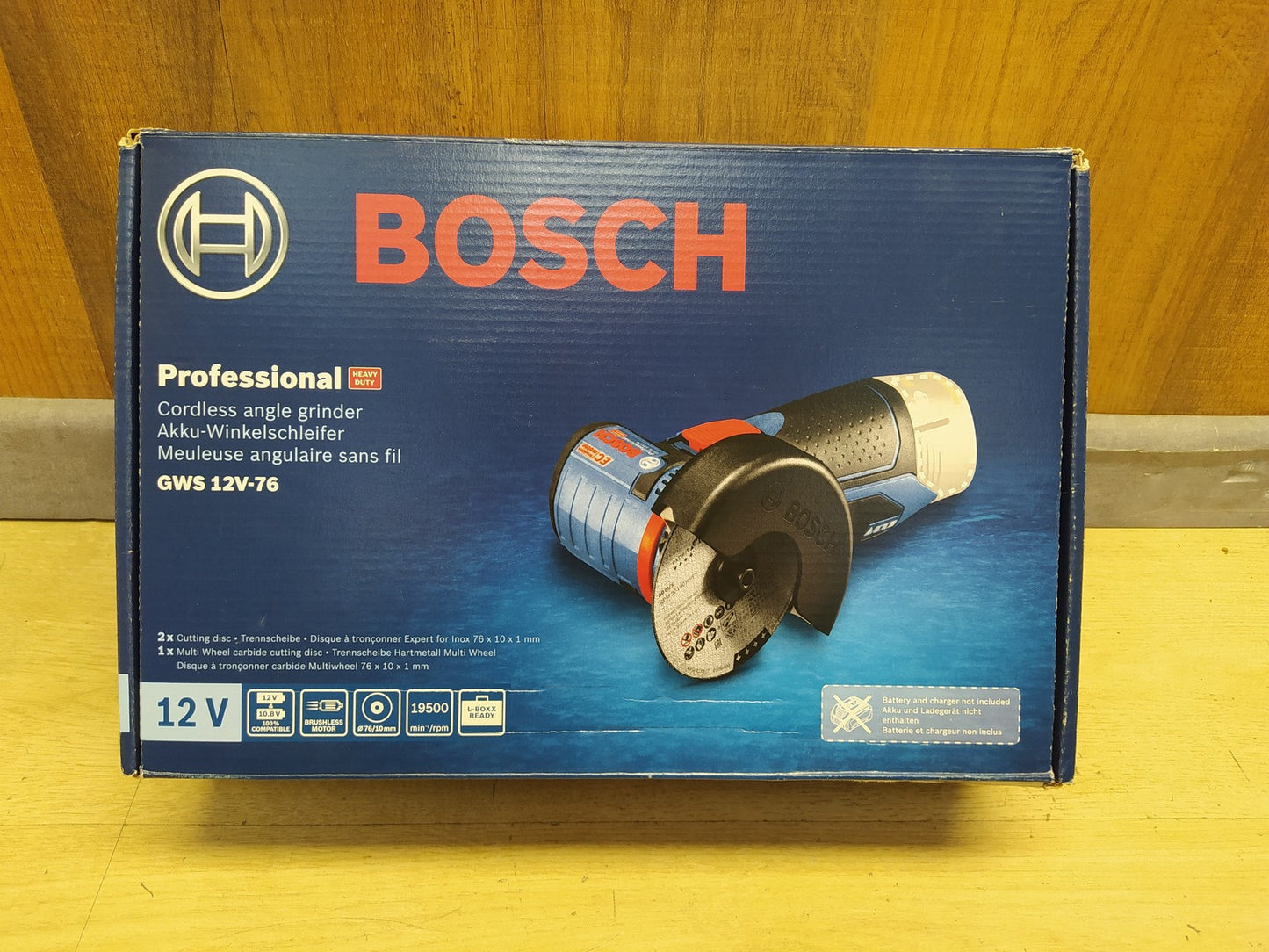 Bosch Professional GWS 12V-76 Akku-Winkelschleifer solo, I38497