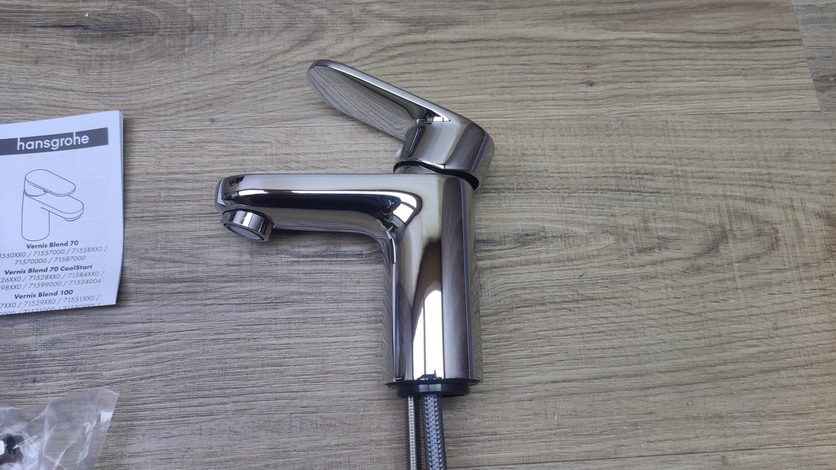 Hansgrohe 71558000 Waschtischarmatur Vernis Blend, Wasserhahn, Höhe 70mm