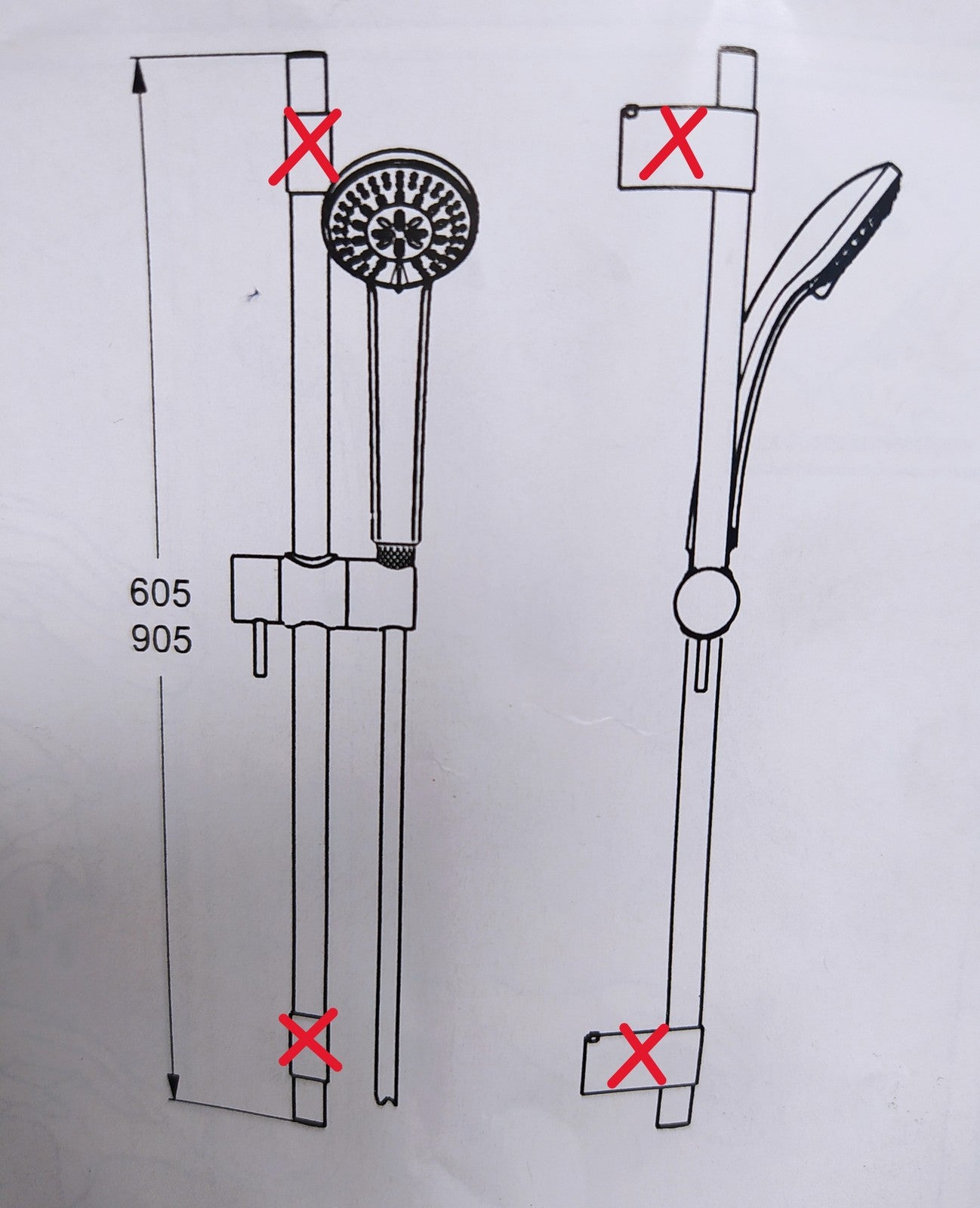 Ideal Standard B9833AA Brauseset Idealrain Pro M1 60 cm, chrom, I36745