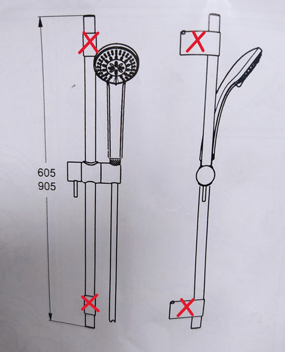 Ideal Standard B9833AA Brauseset Idealrain Pro M1 60 cm, chrom, I36745