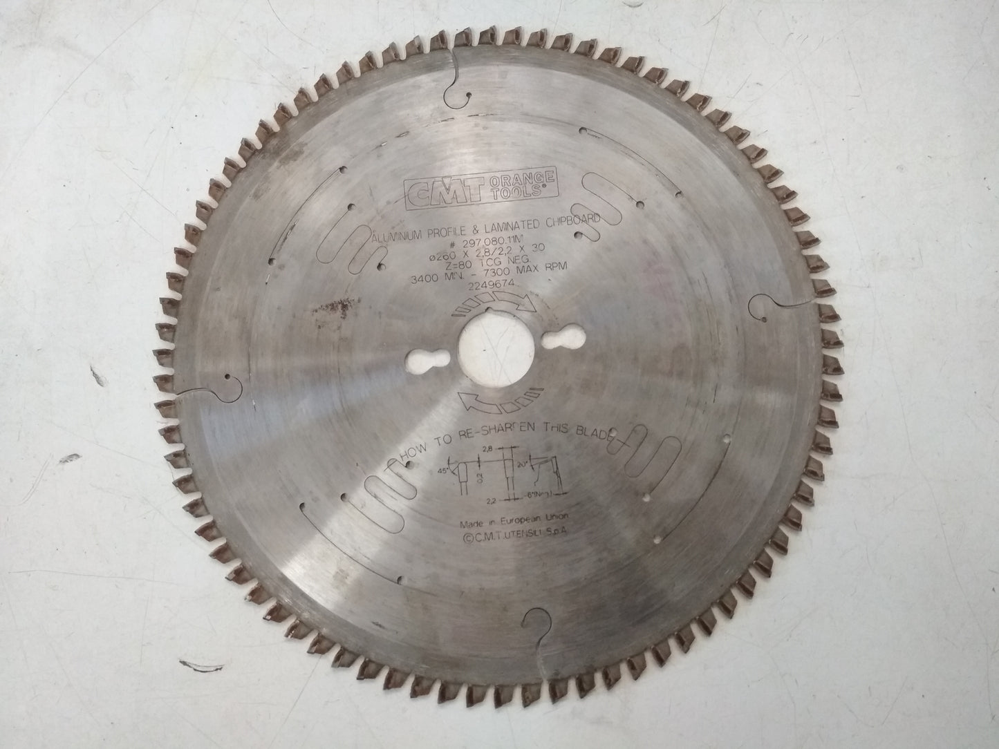 Cmt orange Tools 297.080.11 M – Kreissägeblatt D 260 x 2,8 x 30, V07095