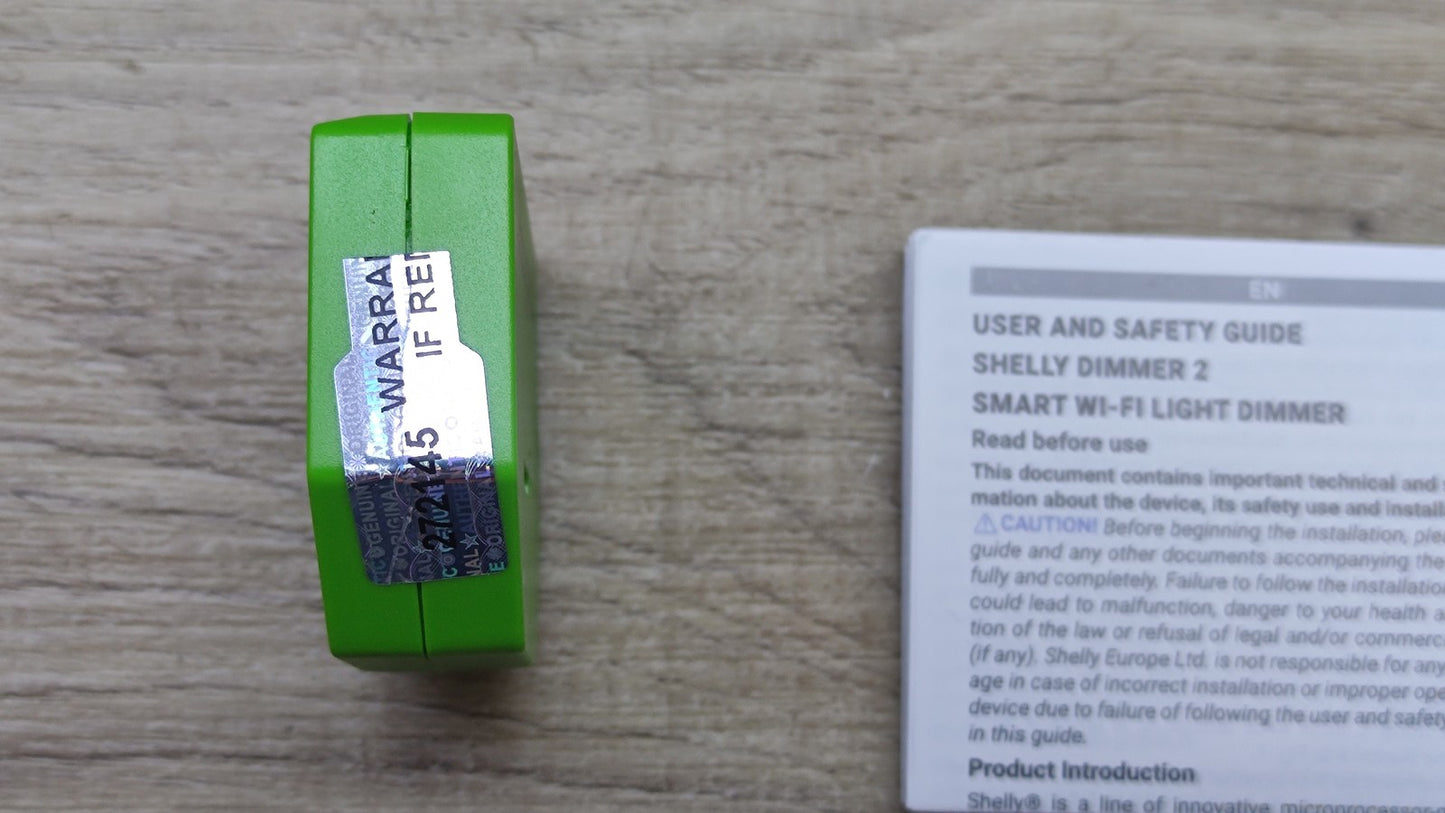 Shelly Dimmer 2 Smart Home WLAN Schaltaktor, I39688