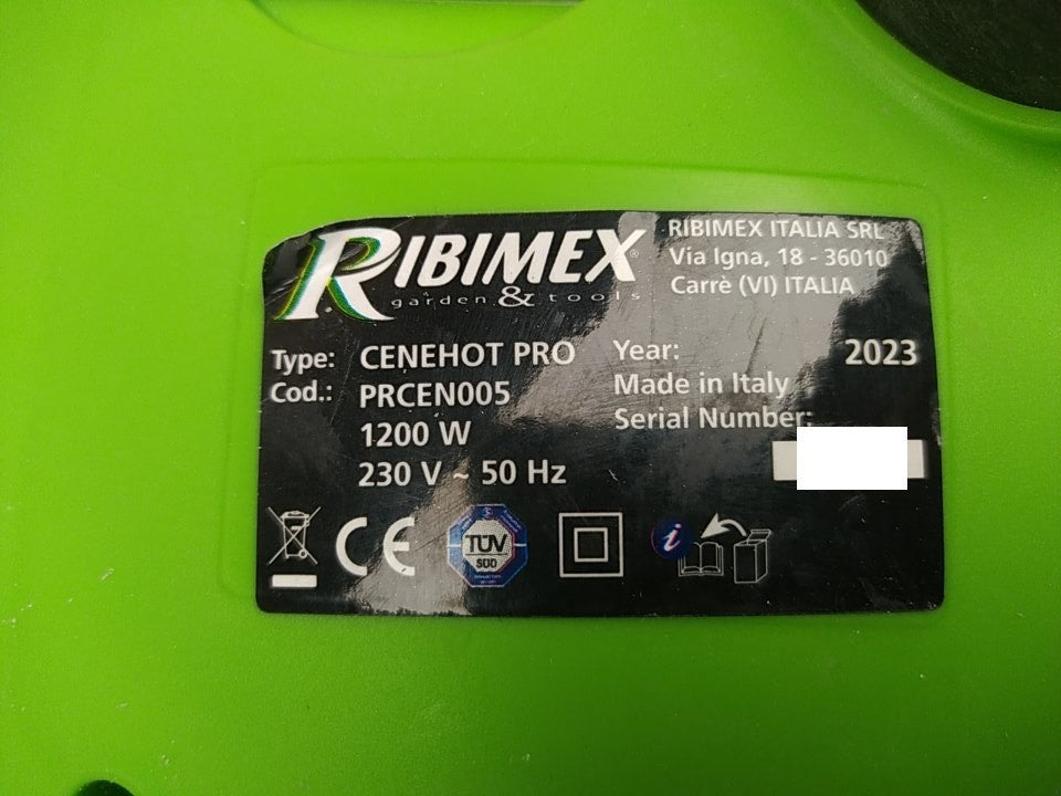 RIBIMEX Cenehot Pro PRCEN005 Aschesauger, 1200W, Edelstahl, I37316