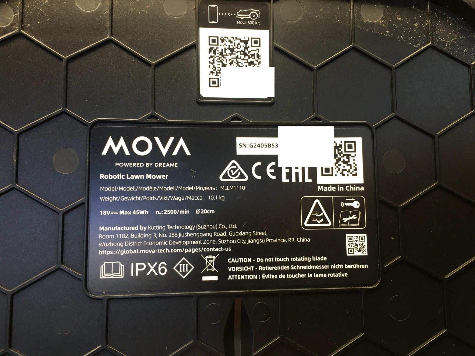 Dreame Mova 600 Mähroboter MLLM1110, für Rasenfläche bis 600 m², I37839
