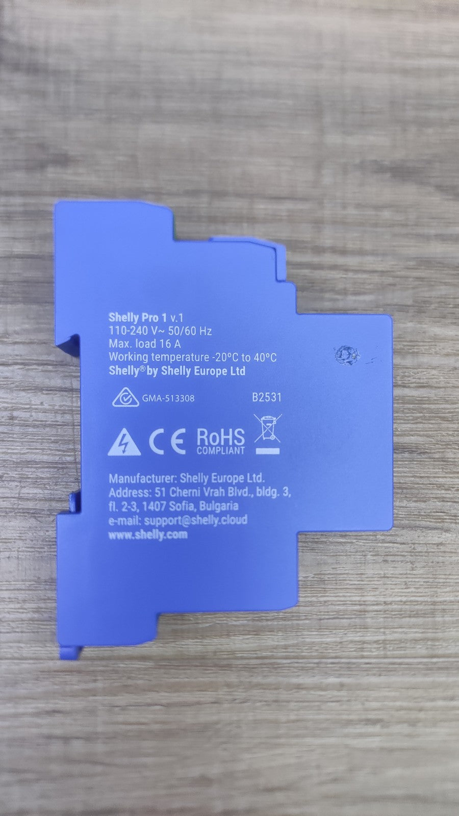 Shelly Pro 1 WiFi & Bluetooth 1-Kanal-Smart-Relais-Schalter, I38545