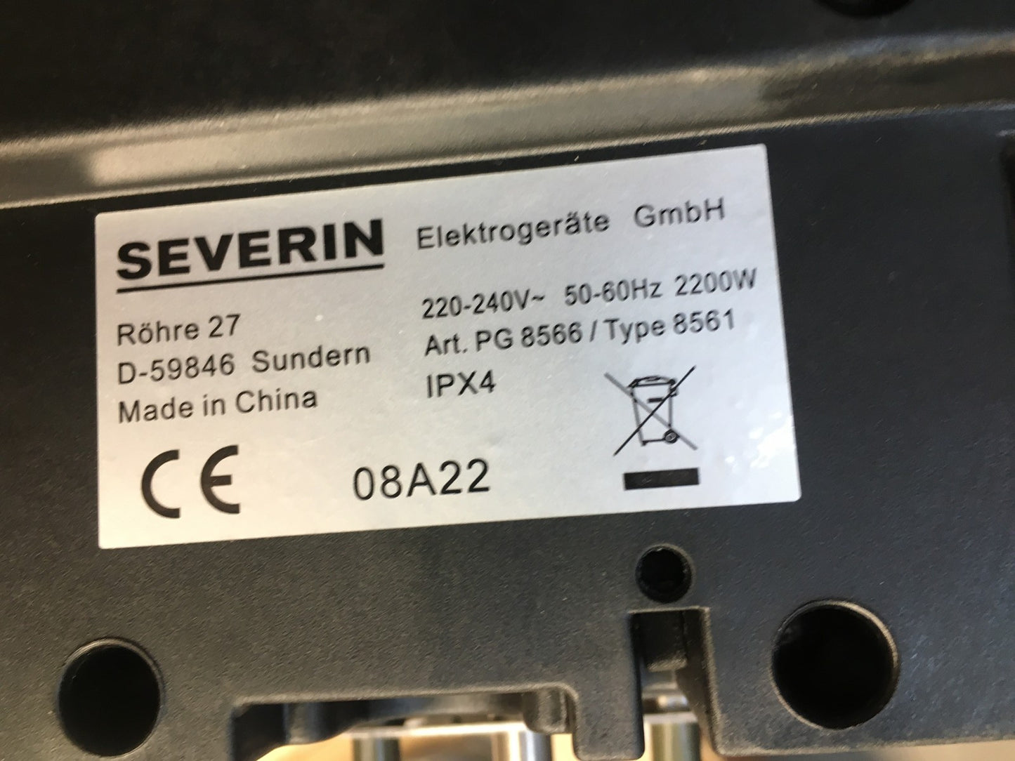 SEVERIN PG 8566 Standgrill mit Edelstahl-Grillrost und Standuntergestell, I38933