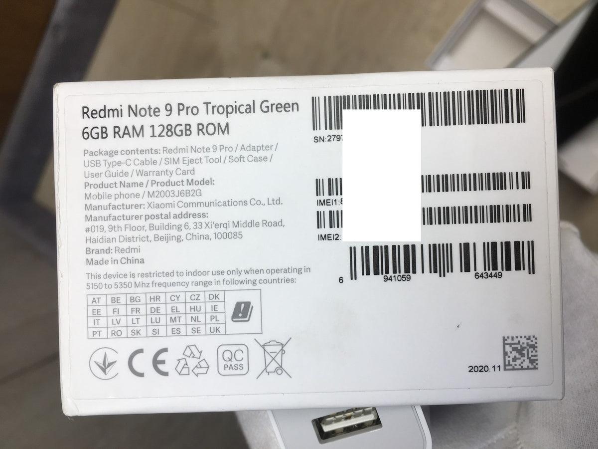 Xiaomi Redmi Note 9 Pro Smartphone 6GB RAM 128GB ROM 6.67" I39120