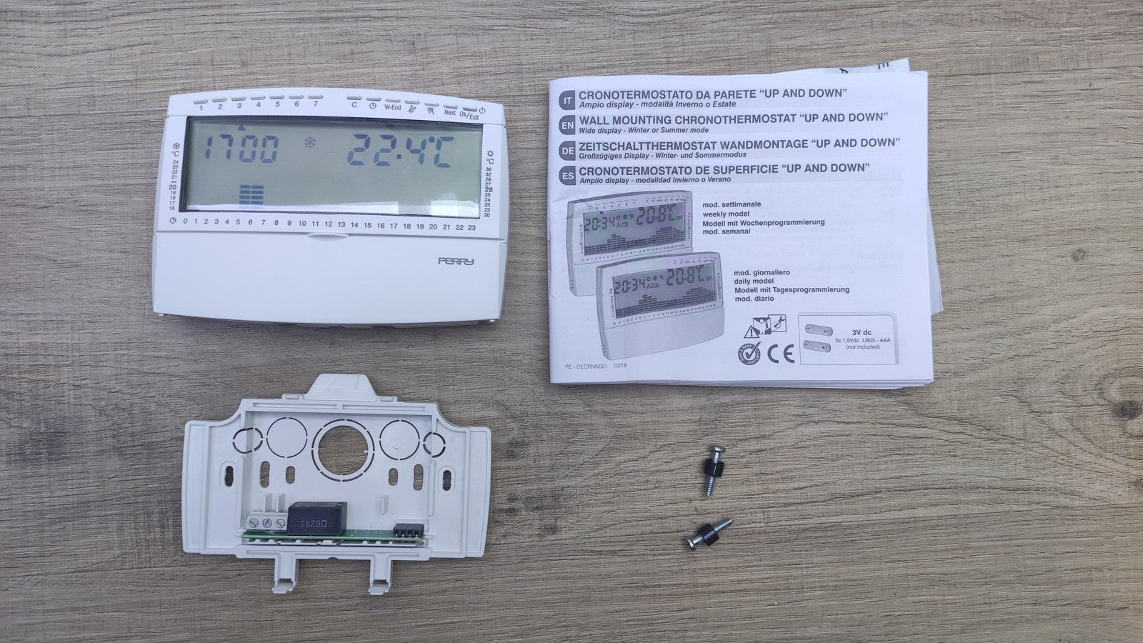 Sesam Systems 1CR CR018BS Wochen-Raumthermostatuhr 3 V, I34636