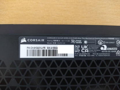CORSAIR K100 AIR WIRELESS RGB Ultradünne Mechanische Gaming-Tastatur, FR, I36933