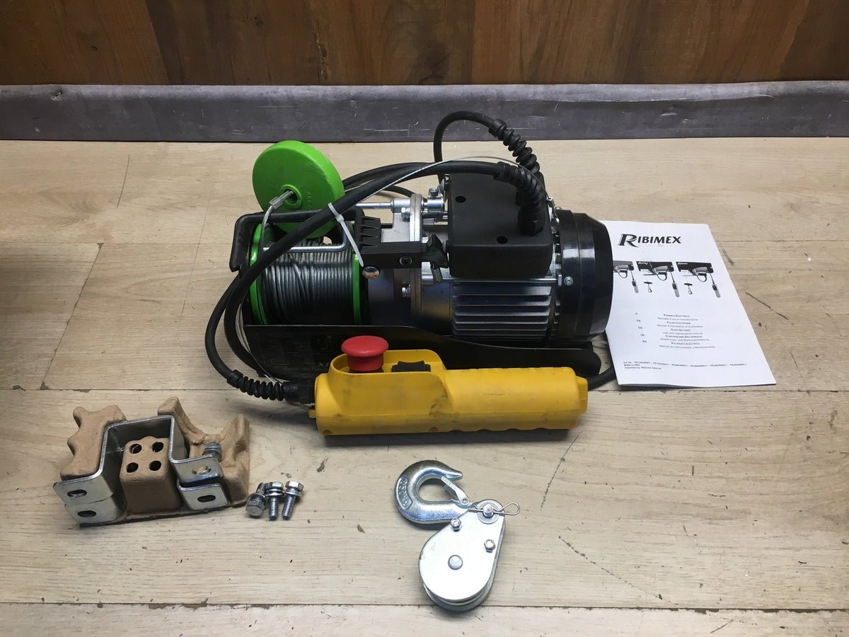 Ribimex PE125/250C/1 Elektrischer Seilzug 125/250 kg mit Umlenkrolle, I41011