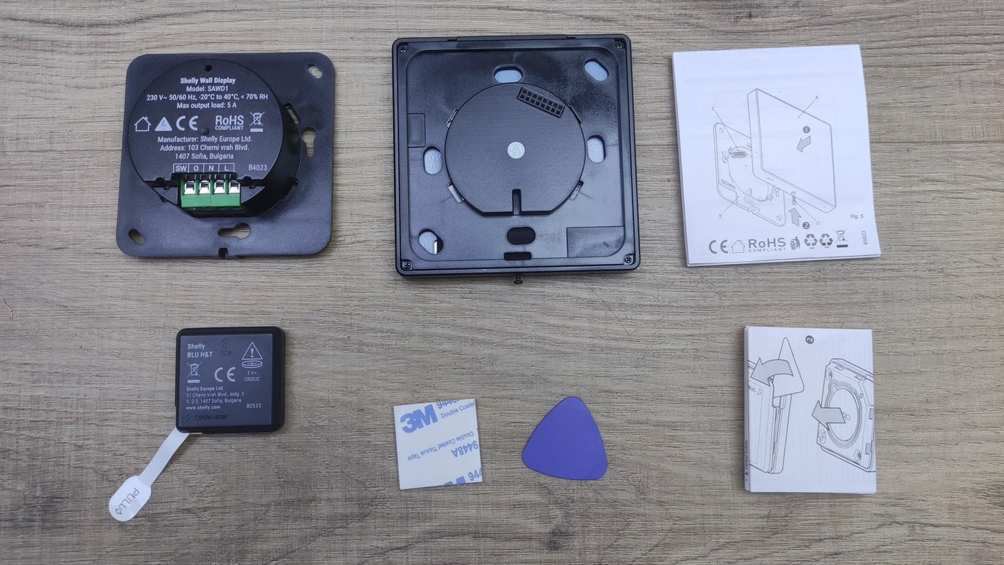 Shelly Wall Display + Blu H&T Sensor Schwarz I36883