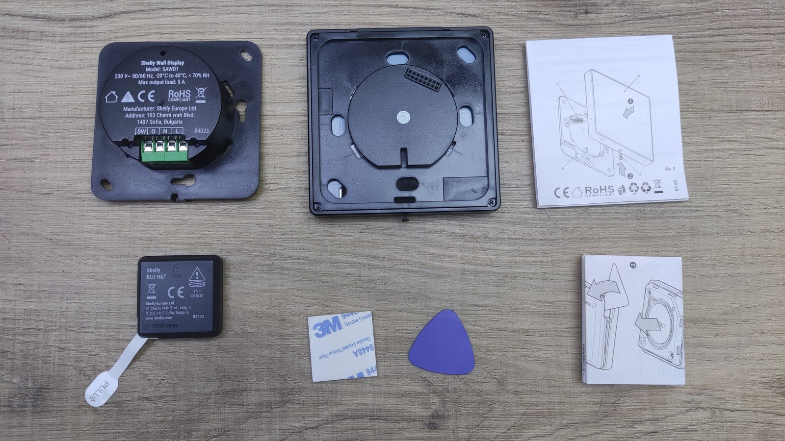 Shelly Wall Display + Blu H&T Sensor Schwarz I36883