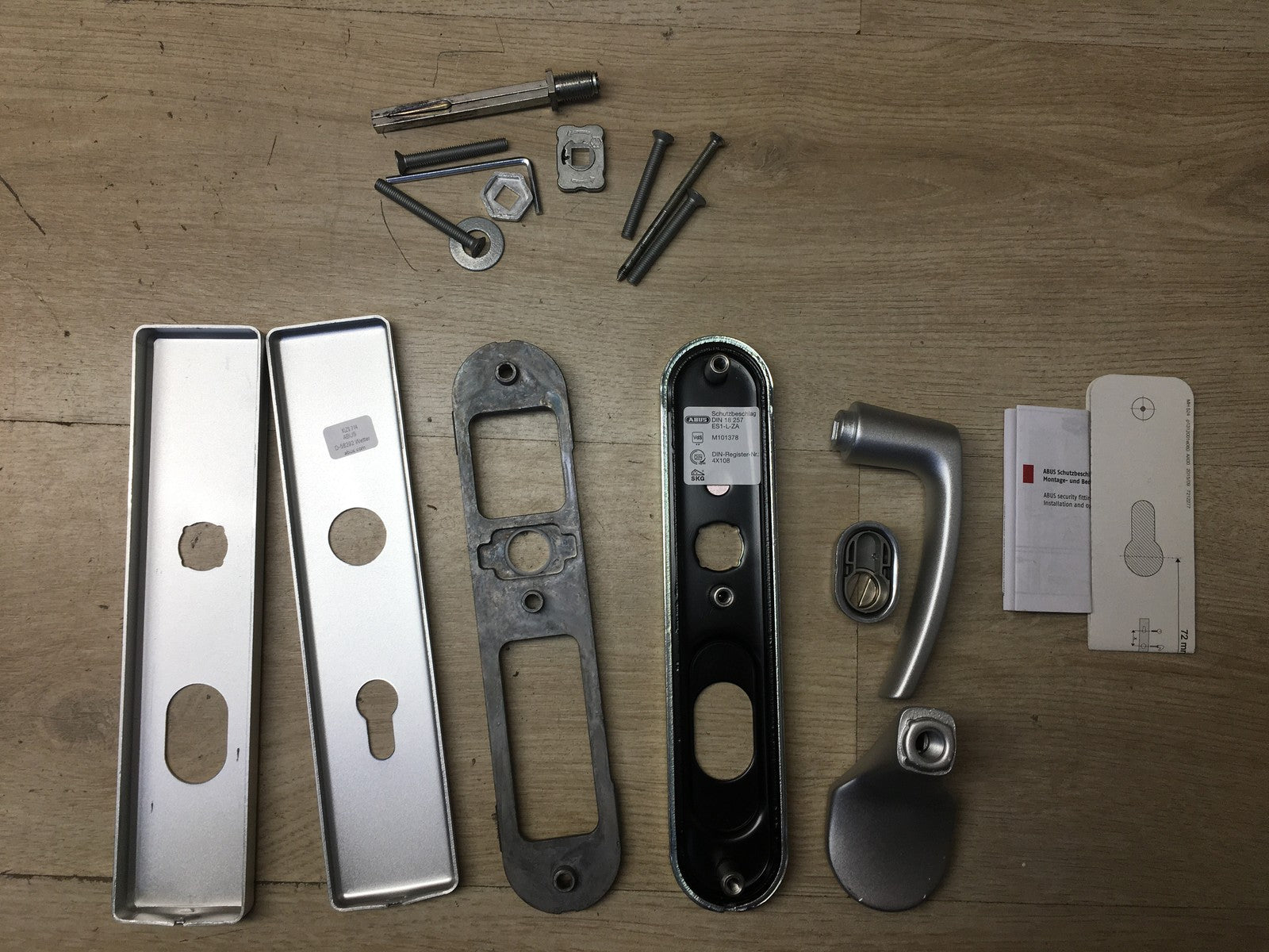 ABUS Tür-Schutzbeschlag KLZS714 F1, mit Zylinderschutz eckig, aluminium, I38482