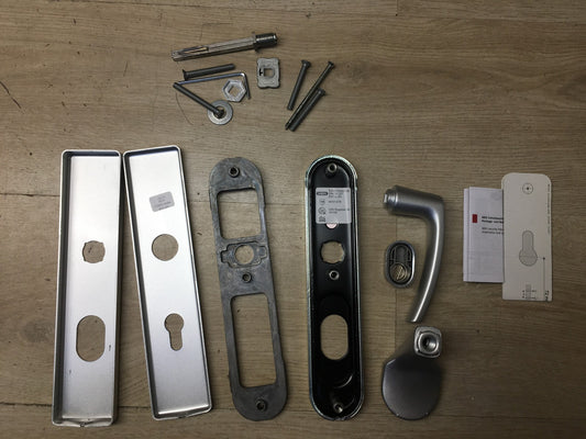 ABUS Tür-Schutzbeschlag KLZS714 F1, mit Zylinderschutz eckig, aluminium, I38482