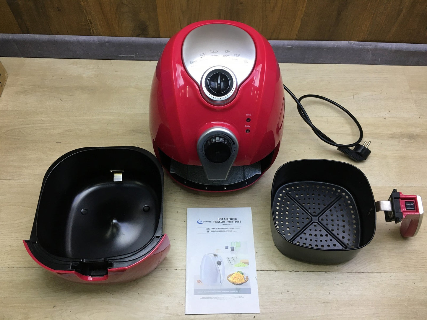 Heißluft-Multifritteuse ECO AIR-PROFI 1350W rot I34449
