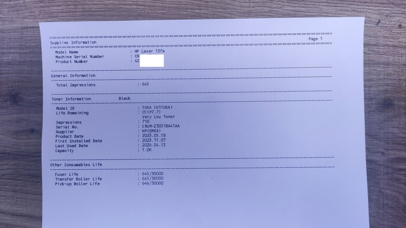 HP Laser 107A Mono-Laserdrucker, I37704