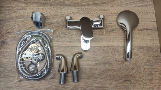 Sinojie Badewannenarmatur mit Duschkopf, 3-Modi-Handbrause, I40347