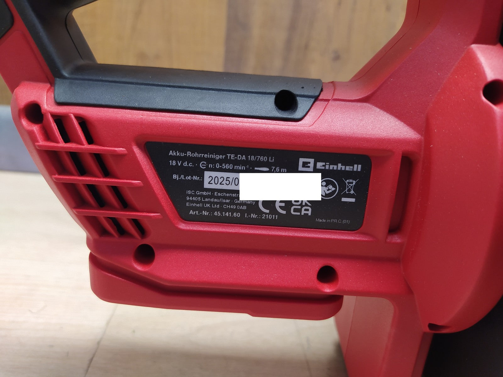 Einhell Akku-Rohrreiniger TE-DA 18/760 Li solo (4514160), I38661
