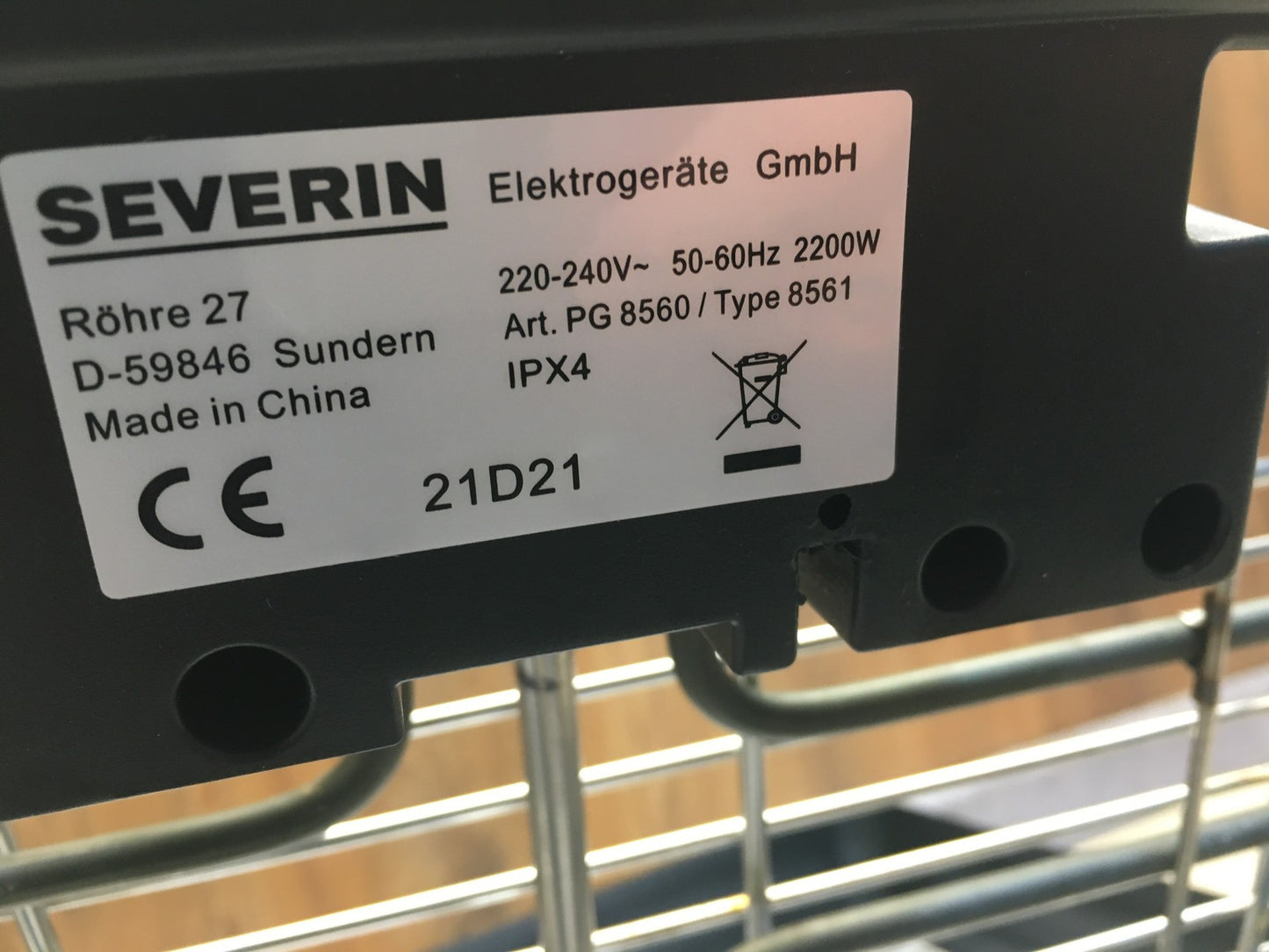 Severin PG 8560 Elektro-Tischgrill, 2200W, I39083