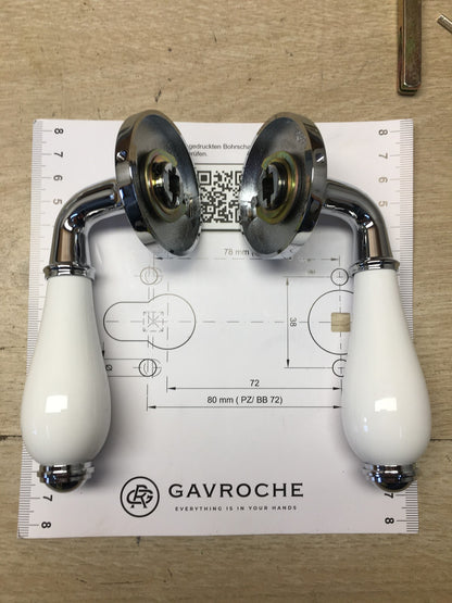 Gavroche Türklinken Set mit WC-Verschluss für Badezimmer und Toilette, I38142