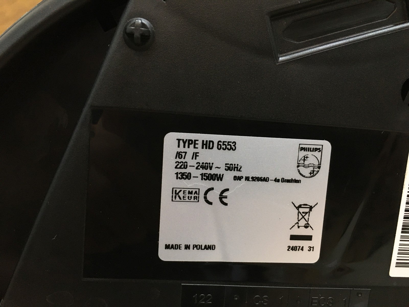 Philips Senseo HD 6553/67 Kaffeepadmaschine, schwarz, I39951
