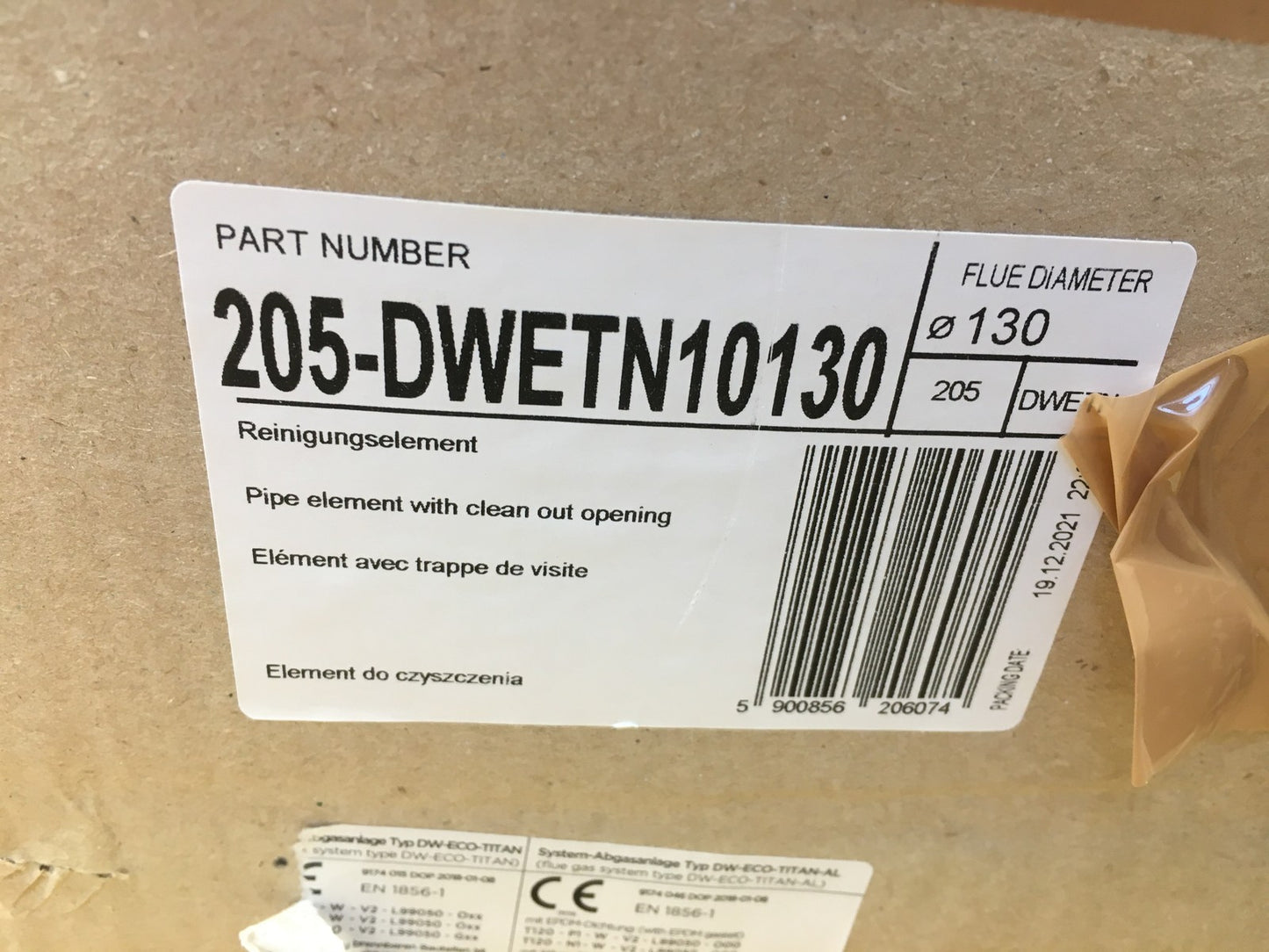 FIREFIX E130/SET doppelwandiger Edelstahlschornstein 130 mm Ø, I37466