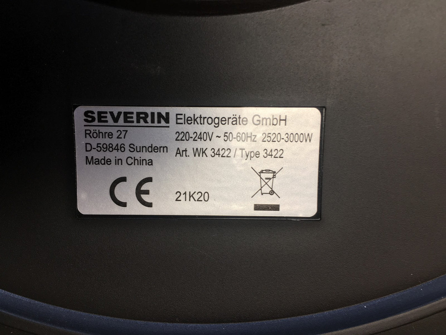 SEVERIN WK 3422 Wasserkocher mit Temperatureinstellung, I38802