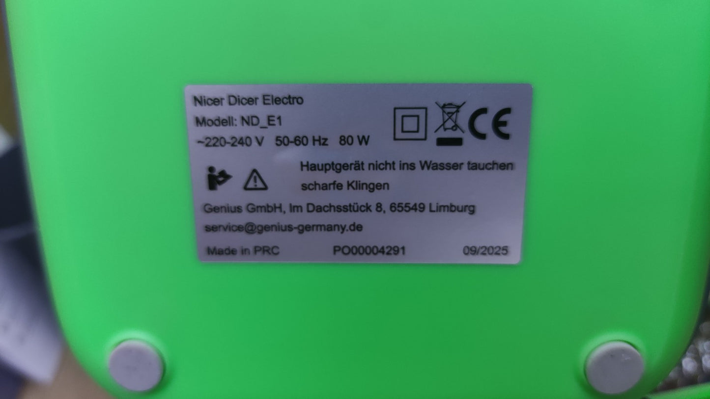 Genius Nicer Dicer ND_E1 Elektro-Gemüseschneider 25 tlg, I39602