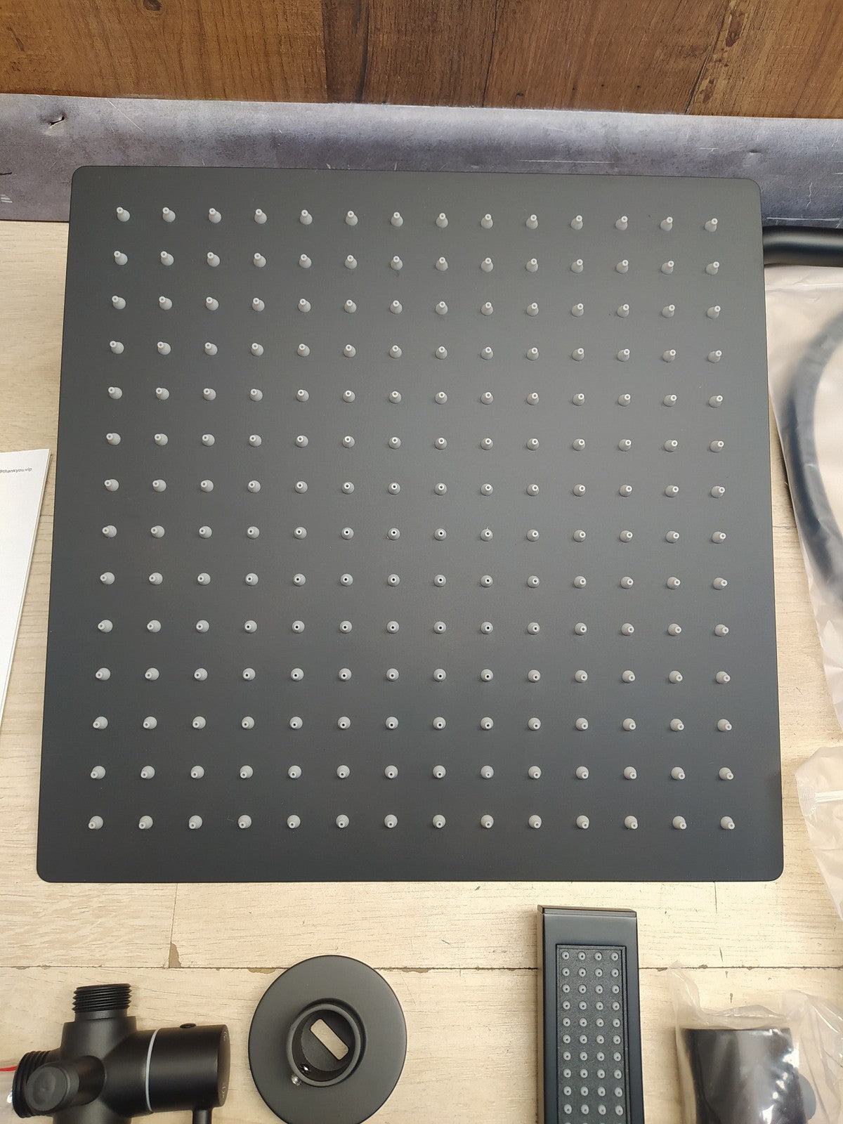 Auralum Duschsystem mit Umsteller, Duschgarnitur Schwarz, Edelstahl, I37901