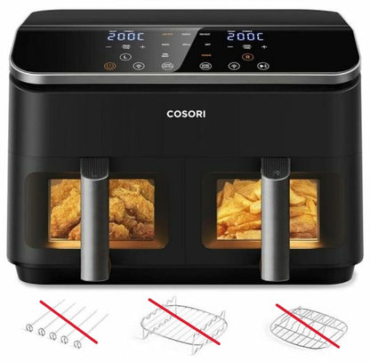COSORI Airfryer Heißluftfritteuse CAF-R901-AEU, 2 Kammern, 8,5L, I39426