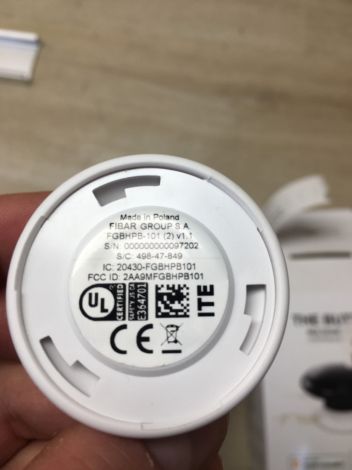 FIBARO iOS Bluetooth Drahtlose Tragbare Schalt-Knopf Schwarz FGBHPB-101, I36592