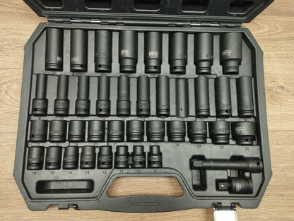 KS Tools 515.0065 Sechskant-Kraft-Stecknuss-Satz CrMo 39-teilig