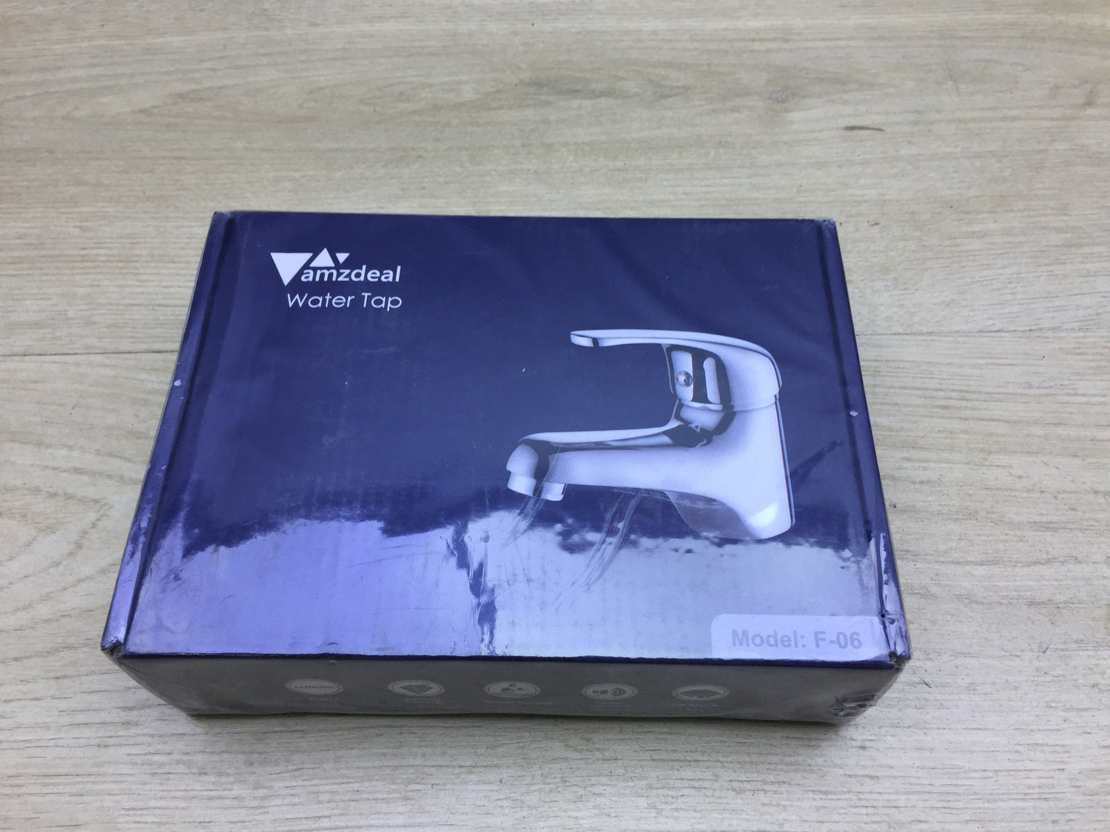 Amzdeal Waschtisch-Einhebelarmatur F-06, Wasserhahn Bad, verchromt, I19796
