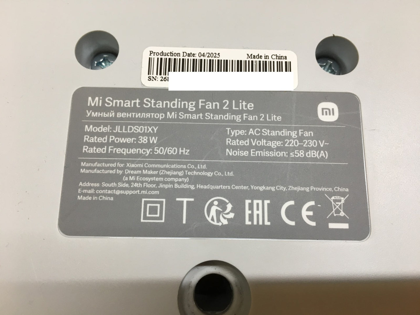 Xiaomi Mi Smart Standing Fan 2 Lite Tisch- & Standventilator, I38895