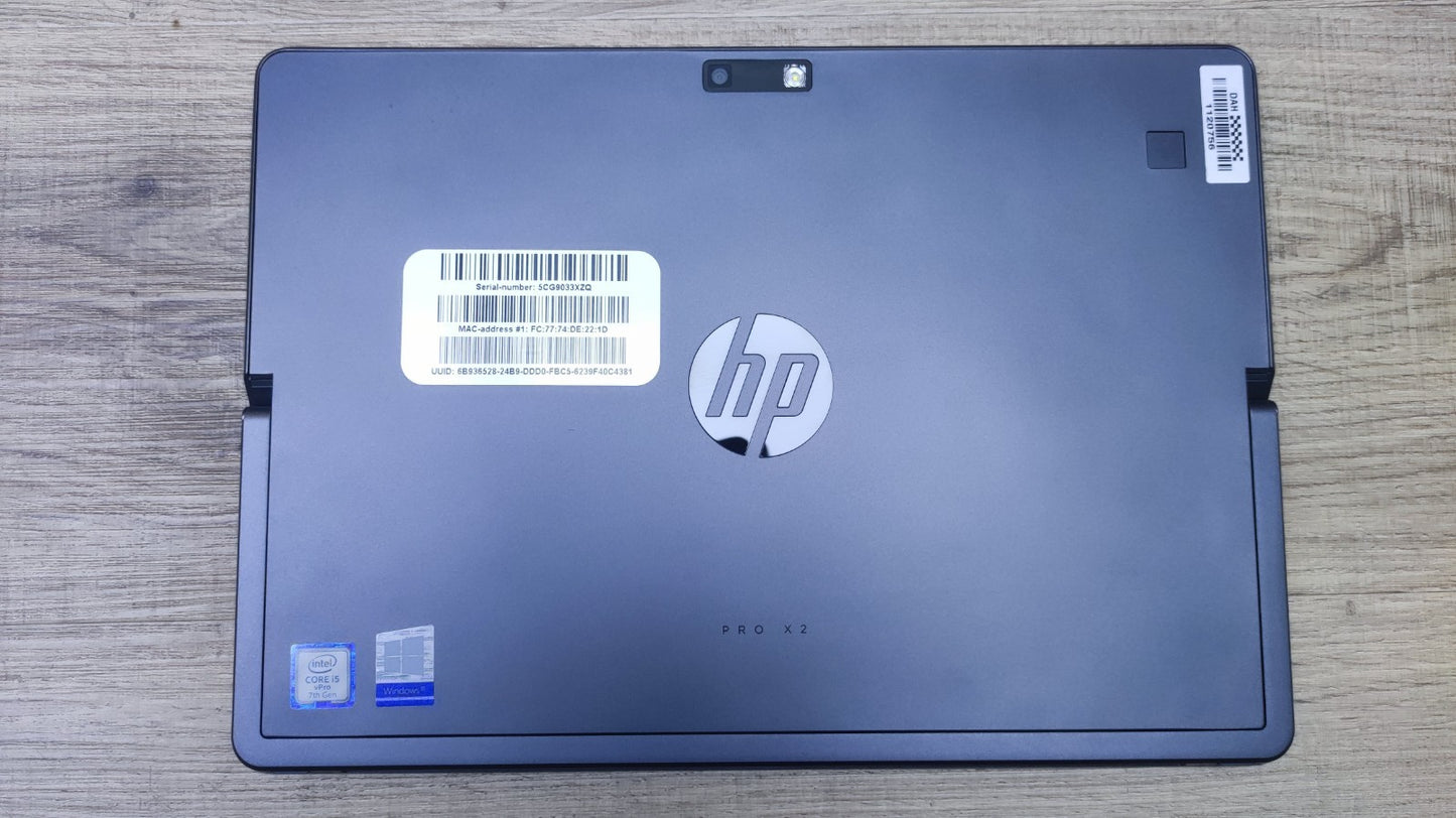 HP Pro x2 612 G2 Tablet 12" FHD 1920x1280 Touch Core i5-7Y57 8GB 256GB SSD WiFi