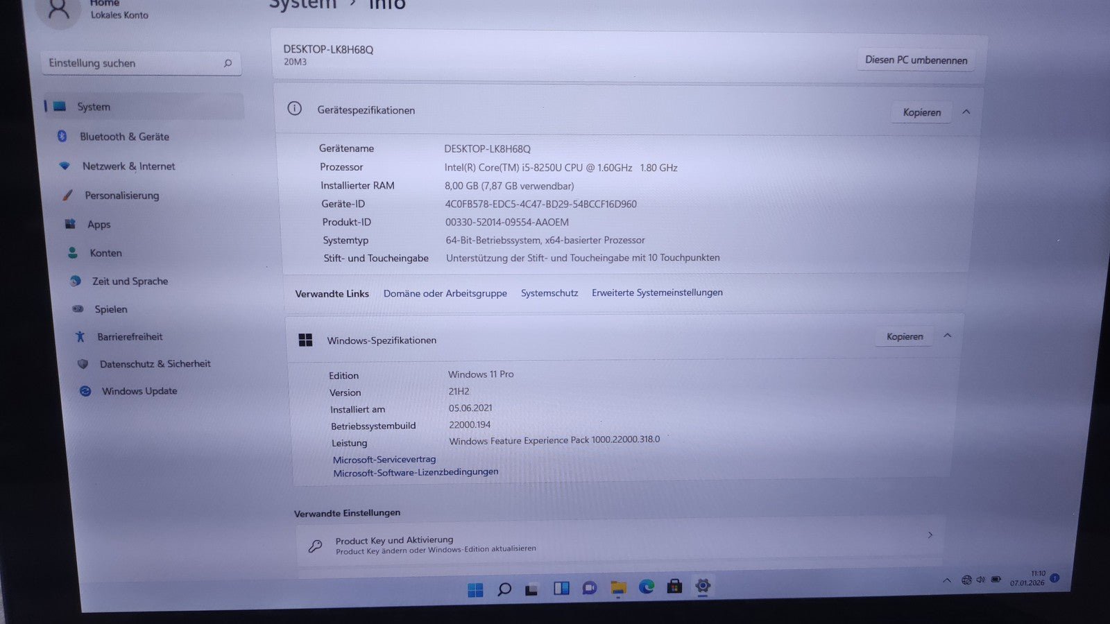 Lenovo IdeaPad Miix 520-12IKB Tablet 12.2 Touch 1920x1200 i5-8250U 8GB 256GB LTE