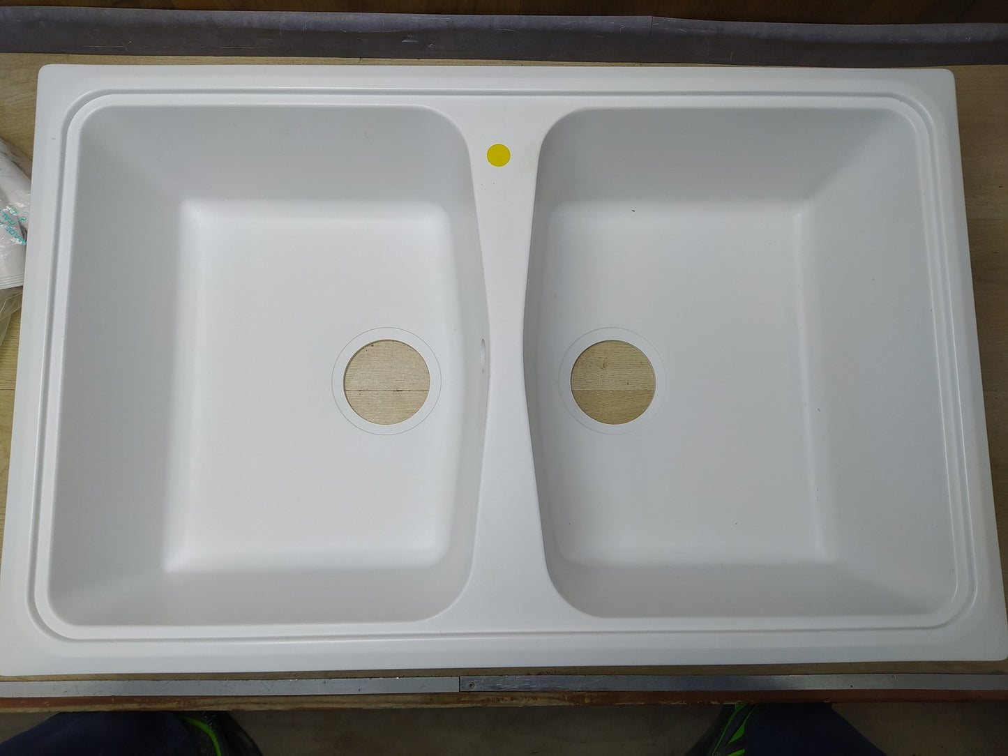 Plados 790x500 mm Spülbecken aus Quarz für Küche SP0792, zwei Becken I35737