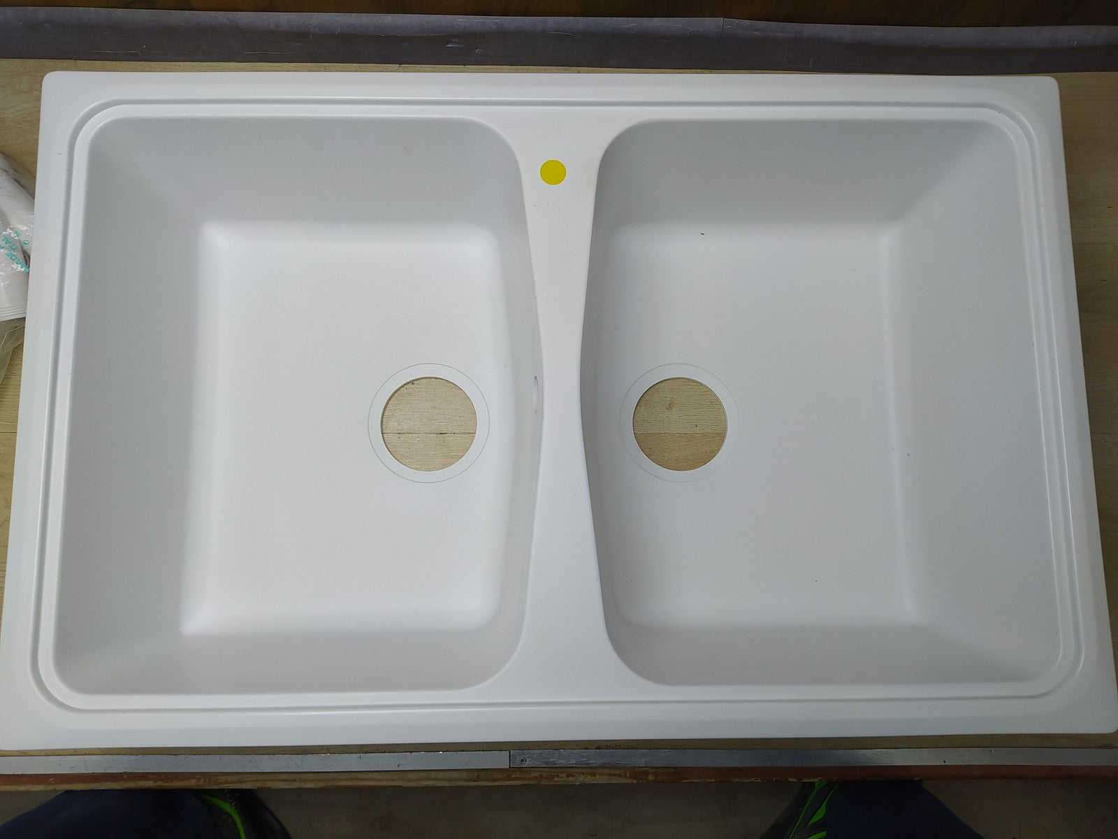 Plados 790x500 mm Spülbecken aus Quarz für Küche SP0792, zwei Becken I35737