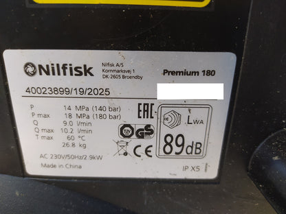 Nilfisk Premium 180 Hochdruckreiniger 128471147, 180 Bar, I38279