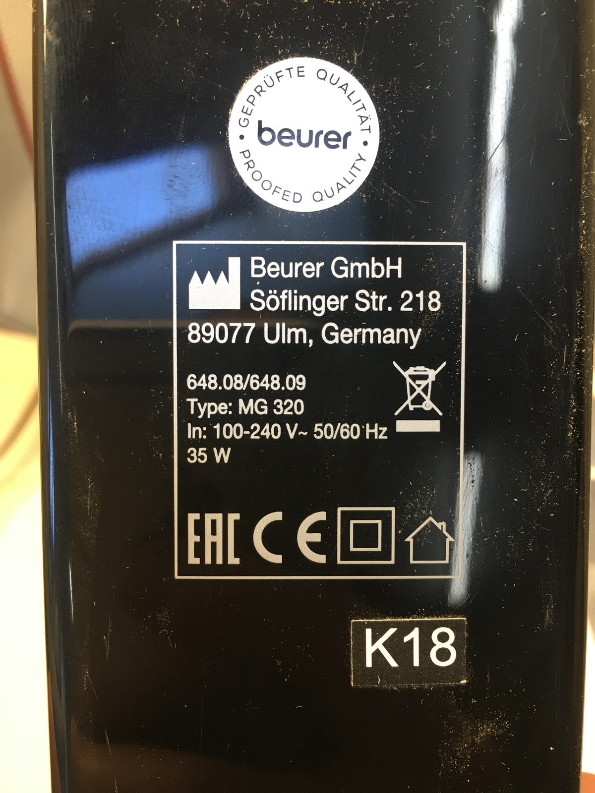 Beurer MG 320 Massagesitzauflage, für Rücken, Nacken, Oberschenkel, I36634